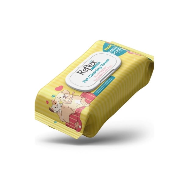 Reflex Care Nergis Kokulu Kedi ve Köpekler için Temizleme Mendili (50'li)