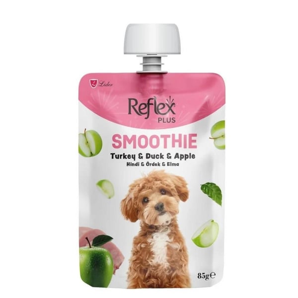 Reflex Plus Smoothie Hindi Etli Ördekli ve Elmalı Sıvı Köpek Ödülü 85gr