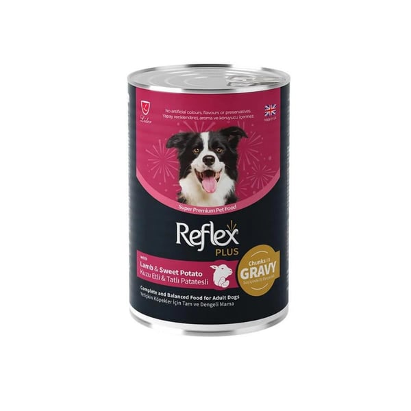 Reflex Plus Soslu Kuzulu Patatesli Köpek Konservesi 400 Gr