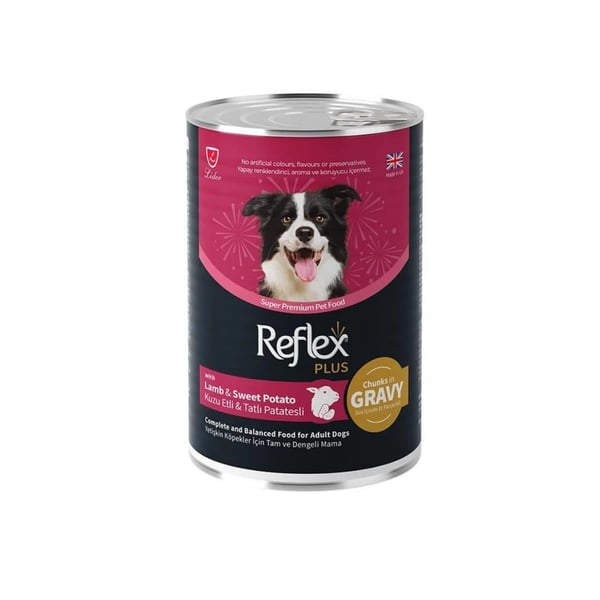 Reflex Plus Soslu Kuzulu Patatesli Köpek Konservesi 400 Gr