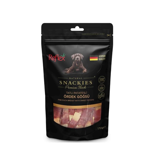 Reflex Snackies Tatlı Patatesli Ördek Göğsü Köpek Ödül Maması 170gr