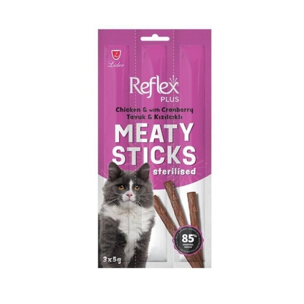 REFLEX TAVUKLU VE KIZILCIKLI 5 GR 3 LÜ KEDİ ÖDÜL ÇUBUĞU