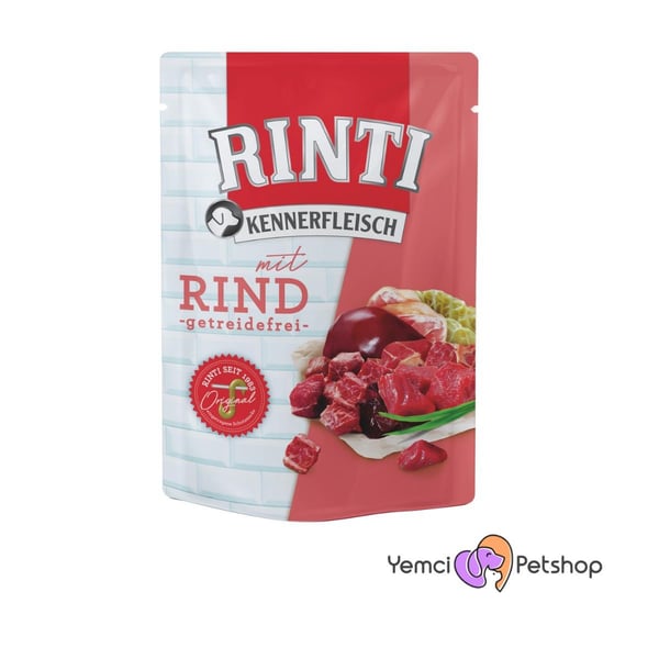 Rinti Sığır Etli Gerçek Et Tamamlayıcı Köpek Yaş Maması 400 Gr