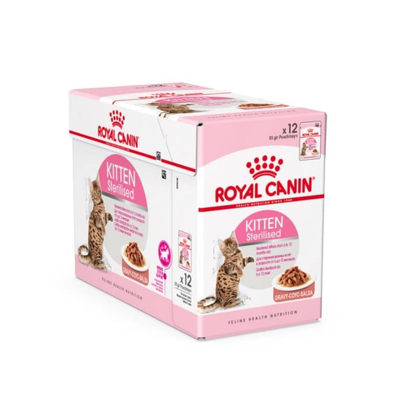 Royal Canin Feline Health Nutrition Kitten Sterilised Gravy 12x85 Gr