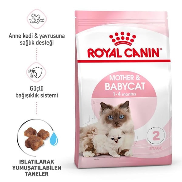 Royal Canin Mother&BabyCat Gebe/Laktasyondaki Anne ve Yavru Kedi için Kuru Kedi Maması 4kg