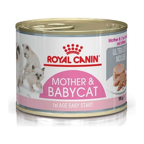 Royal Canin Mother&BabyCat Gebe/Laktasyondaki Anne ve Yavru Kedi için Kedi Konservesi 195g