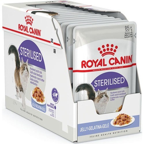 Royal Canin Sterilised Kısırlaştırılmış Kediler için Jöle İçerisnde Yaş Kedi Maması 85g x 12 Adet