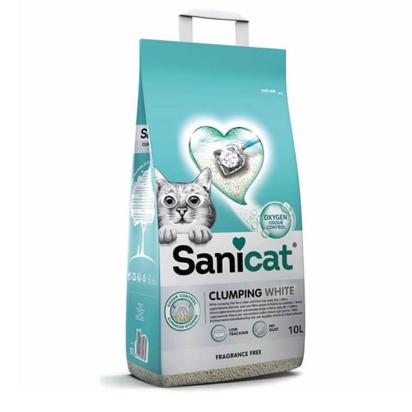 SaniCat Clumping White Topaklanan Kedi Kumu 10lt