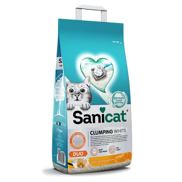 Sanicat Duo Vanilya ve Mandalin Kokulu Doğal Kedi Kumu 10 Lt