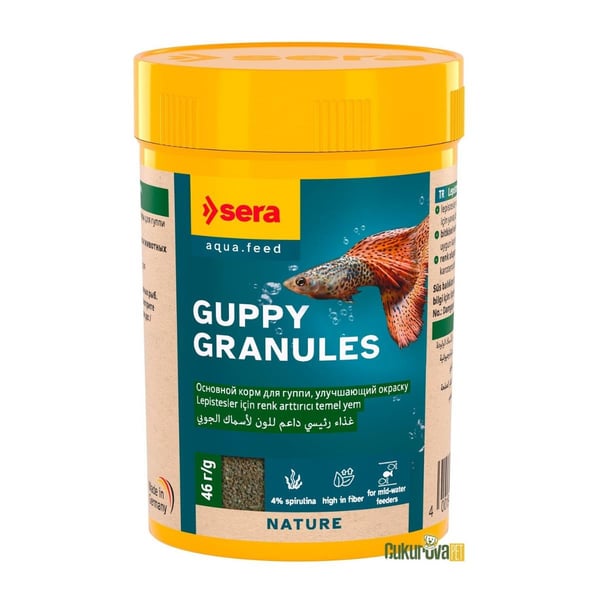 Sera Guppy Granules Nature Granül Yem 100 Ml - 46 Gr