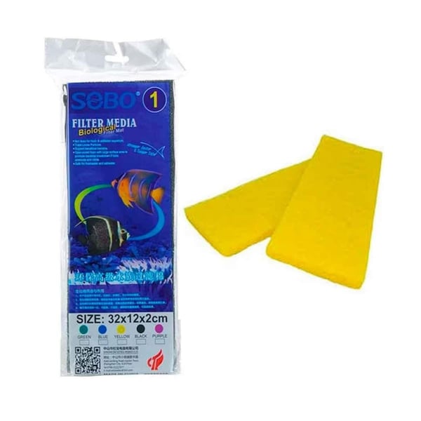 Sobo Akvaryum Filtre Süngeri 32x12x2 Sarı