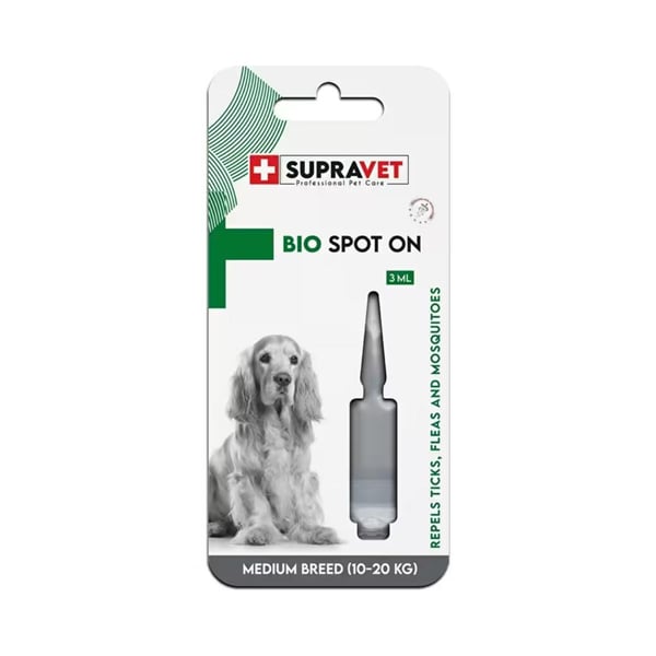 Supravet Orta Irk Köpek Deri ve Tüy Bakım Yağı Bit Pire Kene Dış Parazit Ense Damlası



