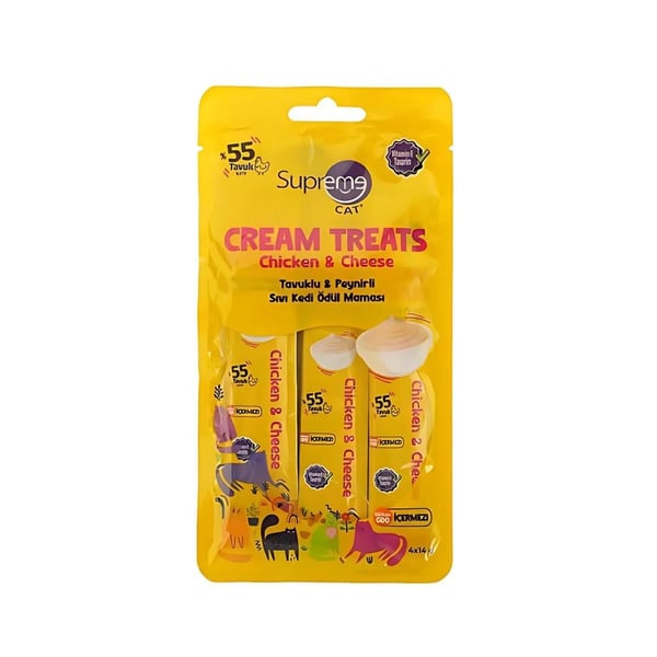Supreme Cat Tavuklu ve Peynirli Krema Kedi Ödülü 4x14gr