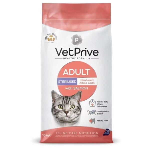 Vet Prive Somonlu 10 kg Kısırlaştırılmış Yetişkin Kedi Maması