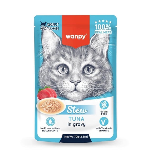 Wanpy Stew Pouch Ton Balıklı Yaş Kedi Maması 70 Gr
