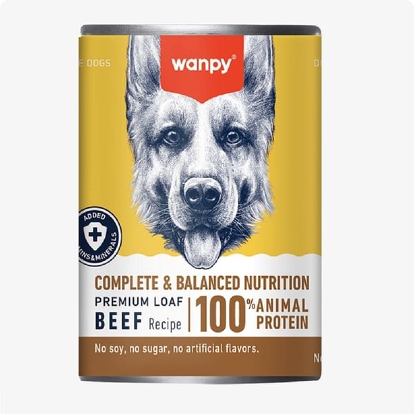 Wanpy Tahılsız %100 Biftekli Köpek Konservesi 375 Gr