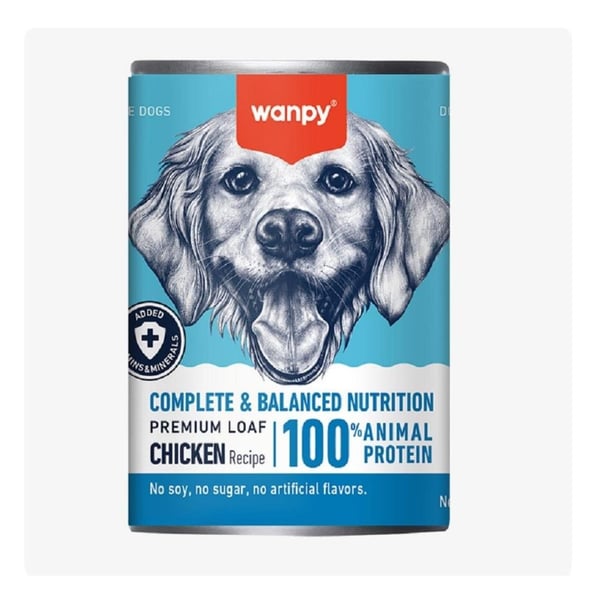 Wanpy Tahılsız %100 Tavuk Etli Köpek Konservesi 375 Gr