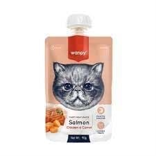 Wanpy Taze Somonlu &Tavuklu Kedi Et Ezmesi 90 gr