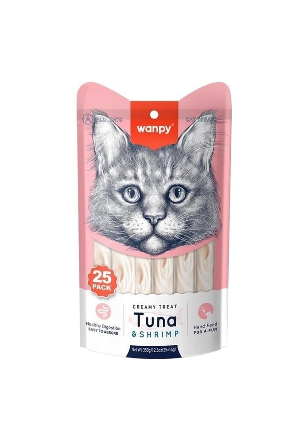 Wanpy Ton Balıklı Ve Karidesli Sıvı Kedi Ödülü 25x14 Gr