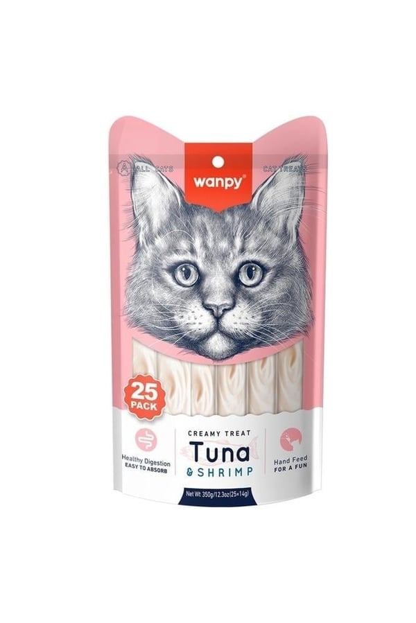Wanpy Ton Balıklı Ve Karidesli Sıvı Kedi Ödülü 25x14 Gr