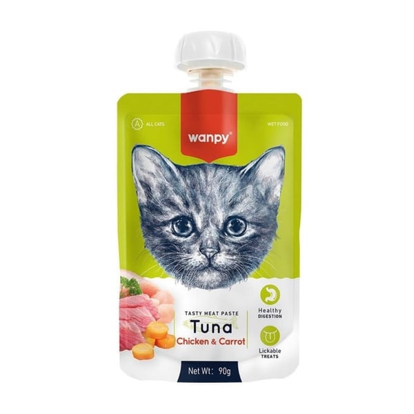 Wanpy Tuna Balıklı &Tavuklu Kedi Et Ezmesi 90 gr