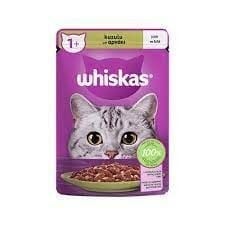 Whiskas Pouch Jöle İçinde Kuzulu Yetişkin Kedi Konservesi 85gr