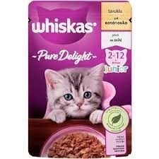 Whiskas Pouch Pure Delight Jöle İçinde Tavuklu Yavru Kedi Konservesi 85gr