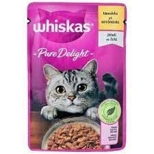 Whiskas Pouch Pure Delight Jöle İçinde Tavuklu Yetişkin Kedi Konservesi 85gr