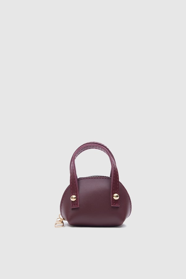 Bordo C11 Mini Boy Tek Bölmeli Suni Deri Kadın Cüzdan B:7 E:10 G:6