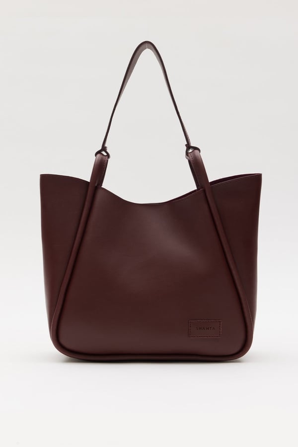 Bordo D30 Çıtçıtlı Tek Askılı Modern Geniş Hacimli Günlük, İş ve Okul Kadın Omuz Çantası
