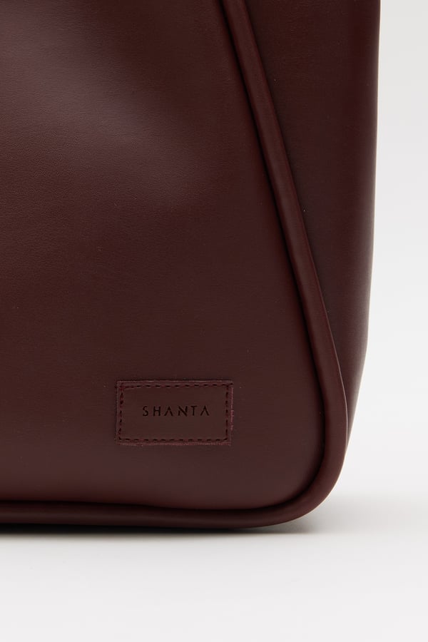 Bordo D30 Çıtçıtlı Tek Askılı Modern Geniş Hacimli Günlük, İş ve Okul Kadın Omuz Çantası