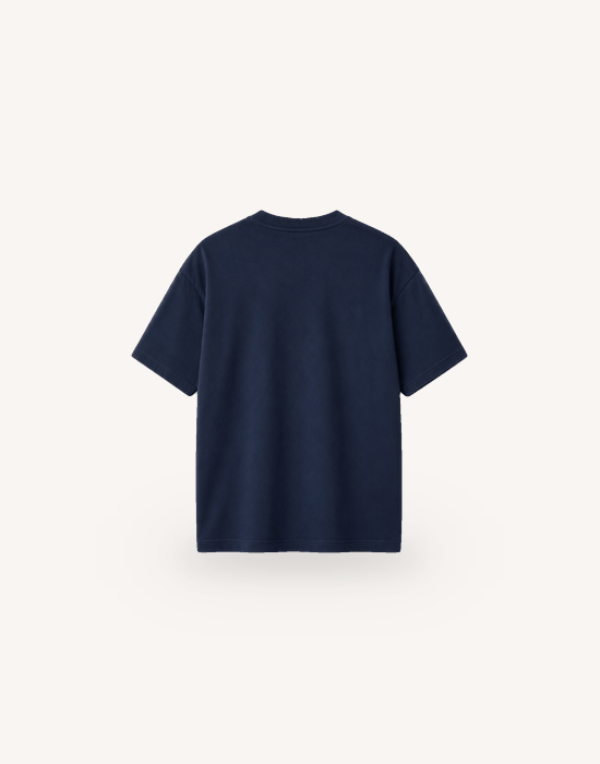 Bisiklet Yaka Kısa Kollu Modal Lacivert Basic T-shirt