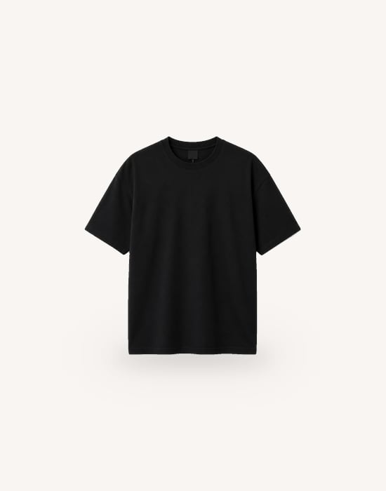 Bisiklet Yaka Kısa Kollu Modal Siyah Basic T-shirt