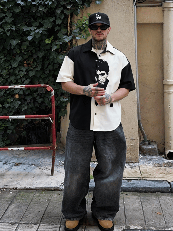 Scarface Tony Montana Rayon Düğmeli Gömlek
