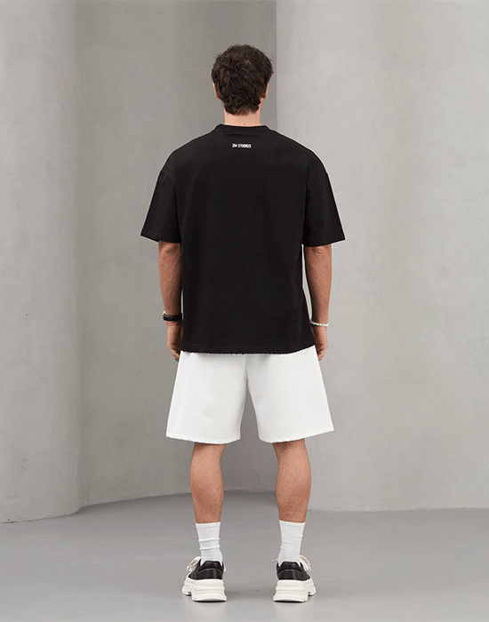 Siyah Good Yazılı Oversize Tshirt