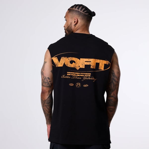 Top Tank Orange Black Atlet