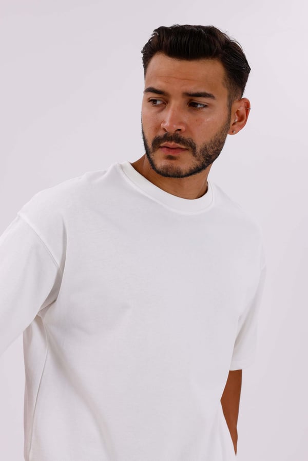 Oversize Basic 30/2 T-Shirt Ekru