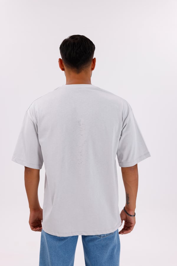 Oversize Basic 30/2 T-Shirt Gri