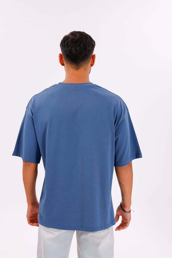 Oversize Basic 30/2 T-Shirt İndigo