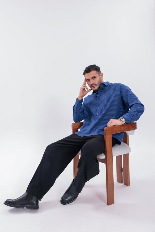 Oversize Çizgili Gömlek