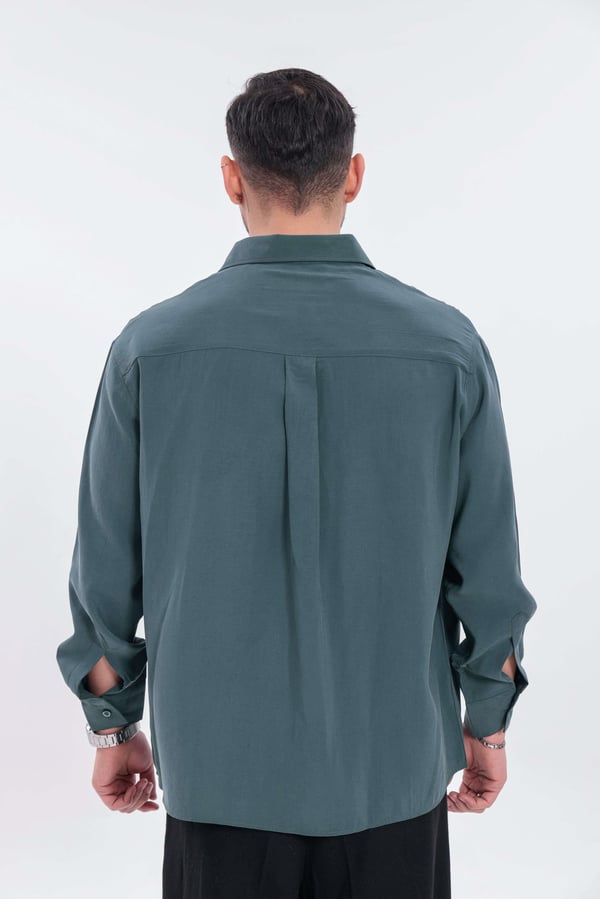 Oversize Modal Gömlek Yeşil