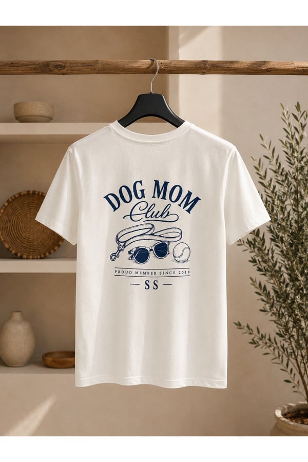 Dog Mom Kadın T-shirt, Bol Kesim