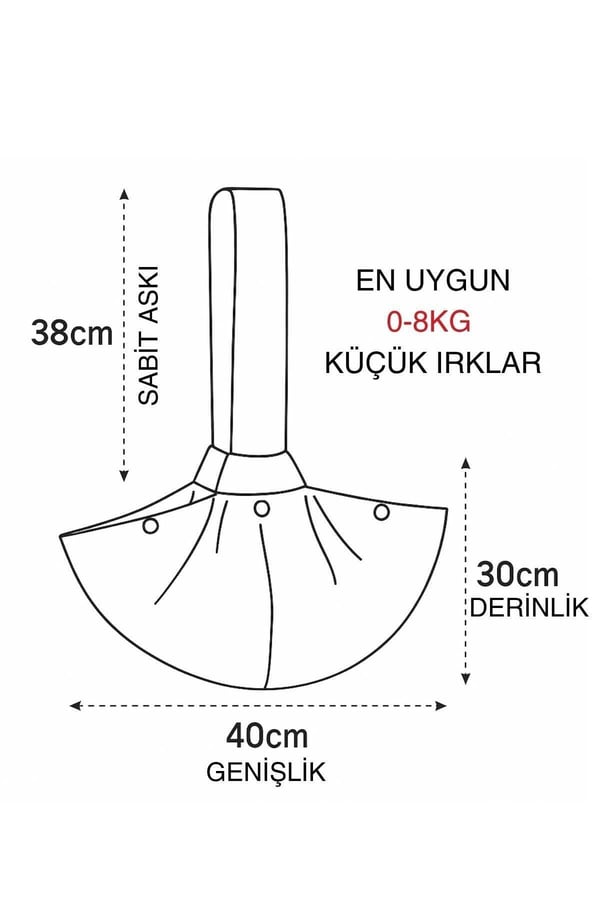 Köpek ana kucağı taşıma çantası, Ayarlanabilir Askı, 0-8Kg köpekler için