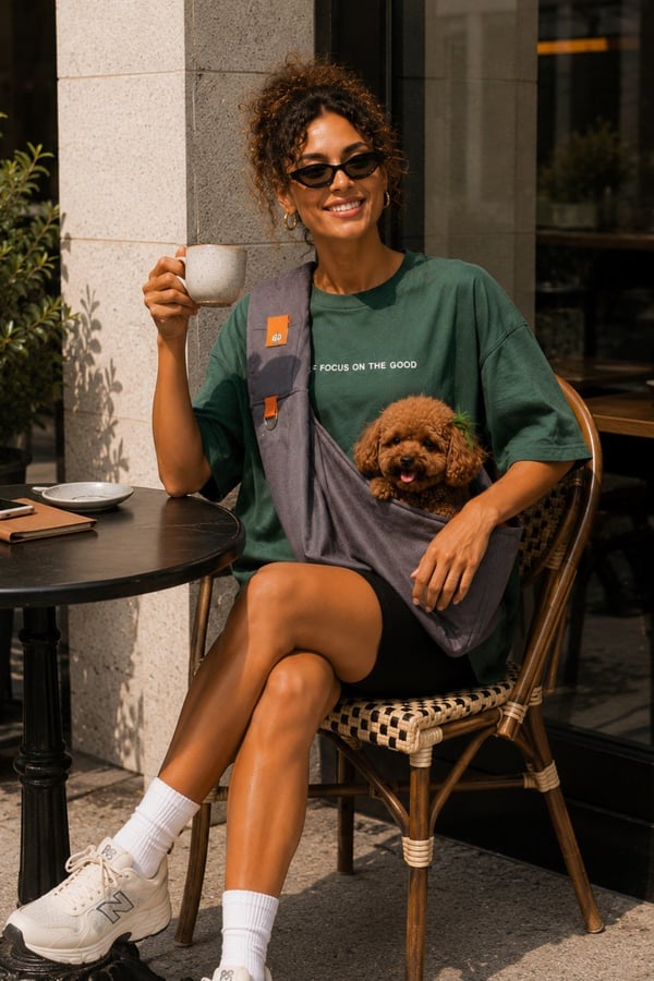 Köpek ana kucağı taşıma çantası, Ayarlanabilir Askı, 0-8Kg köpekler için