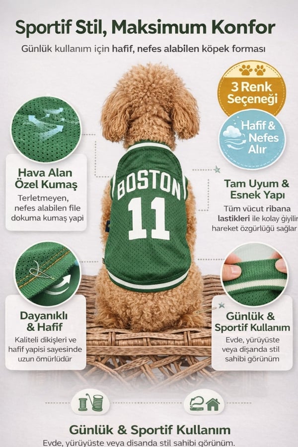 Köpek Kıyafeti, Boston Köpek Forma, Kedi Köpek Elbisesi