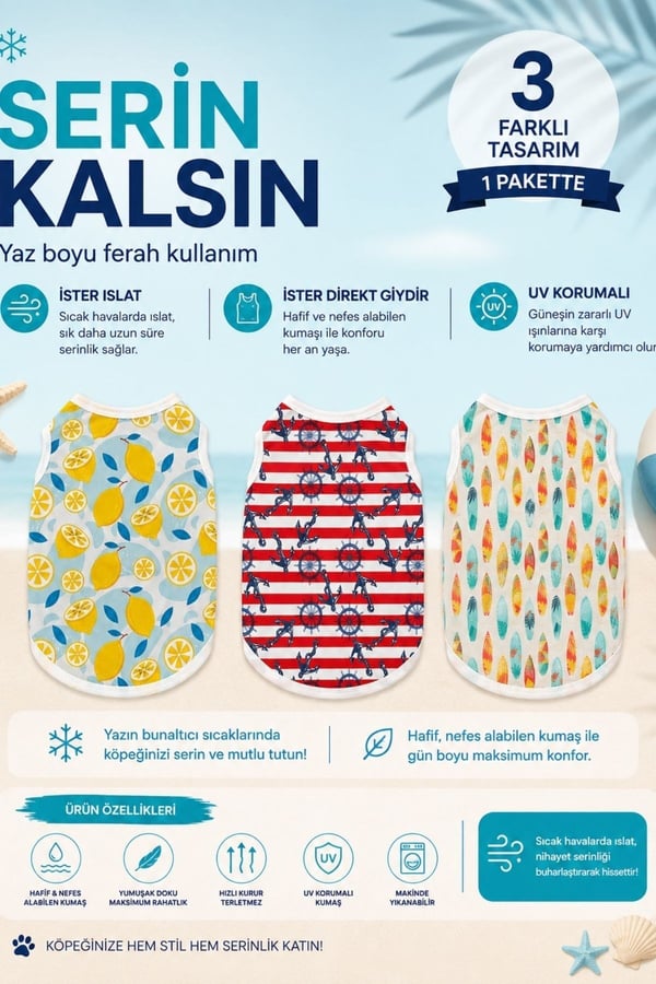 Serinletici Köpek Atleti, 3'lü Avantajlı Paket