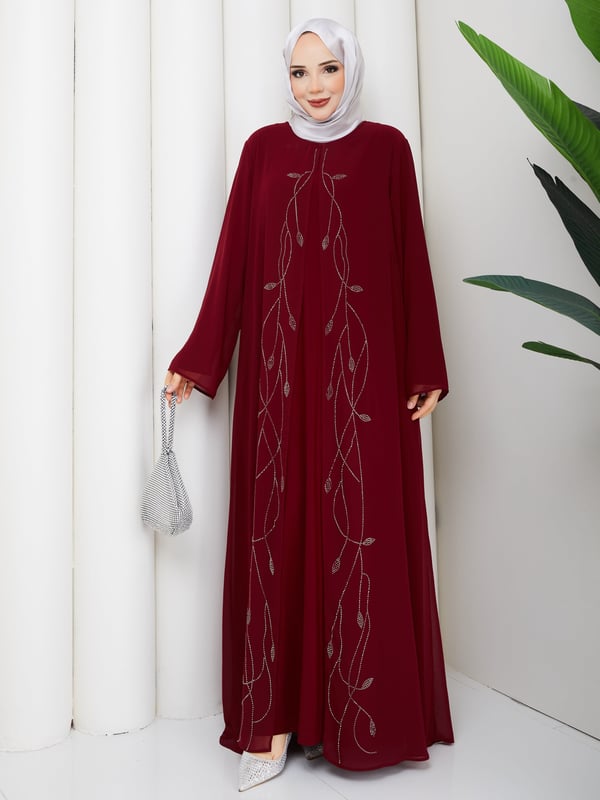 Beliz Elbise Bordo