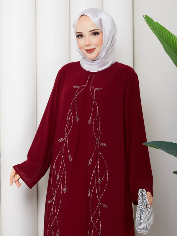 Beliz Elbise Bordo