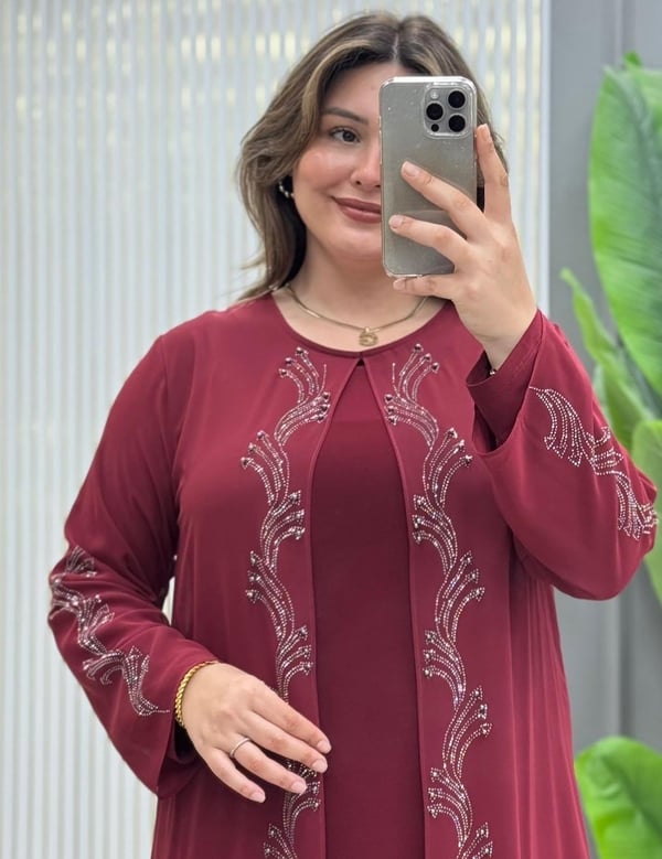 Diva Elbise Bordo