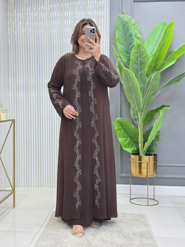 Diva Elbise Kahverengi